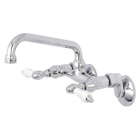Kingston Brass KS513C 2-Handle Wall Mount Kitchen Faucet KS513C